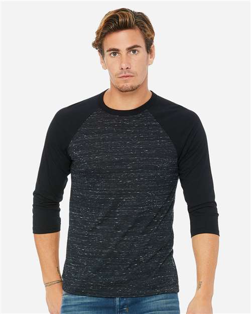 Bella+Canvas Unisex 3/4 Sleeve Baseball Tee
